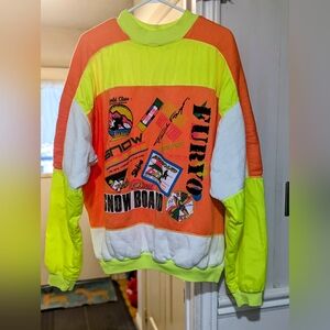 Retro Snowboard Graphic Sweatshirt